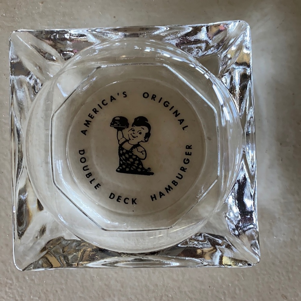 Vintage Glass “Big Boy” Ashtray